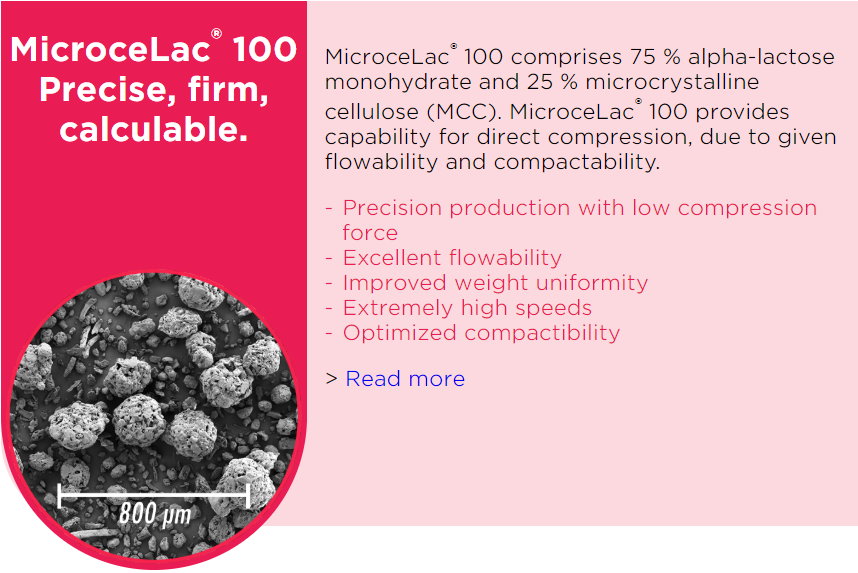 MicroceLac100_Co-processed excipient_MCC_Lactose
