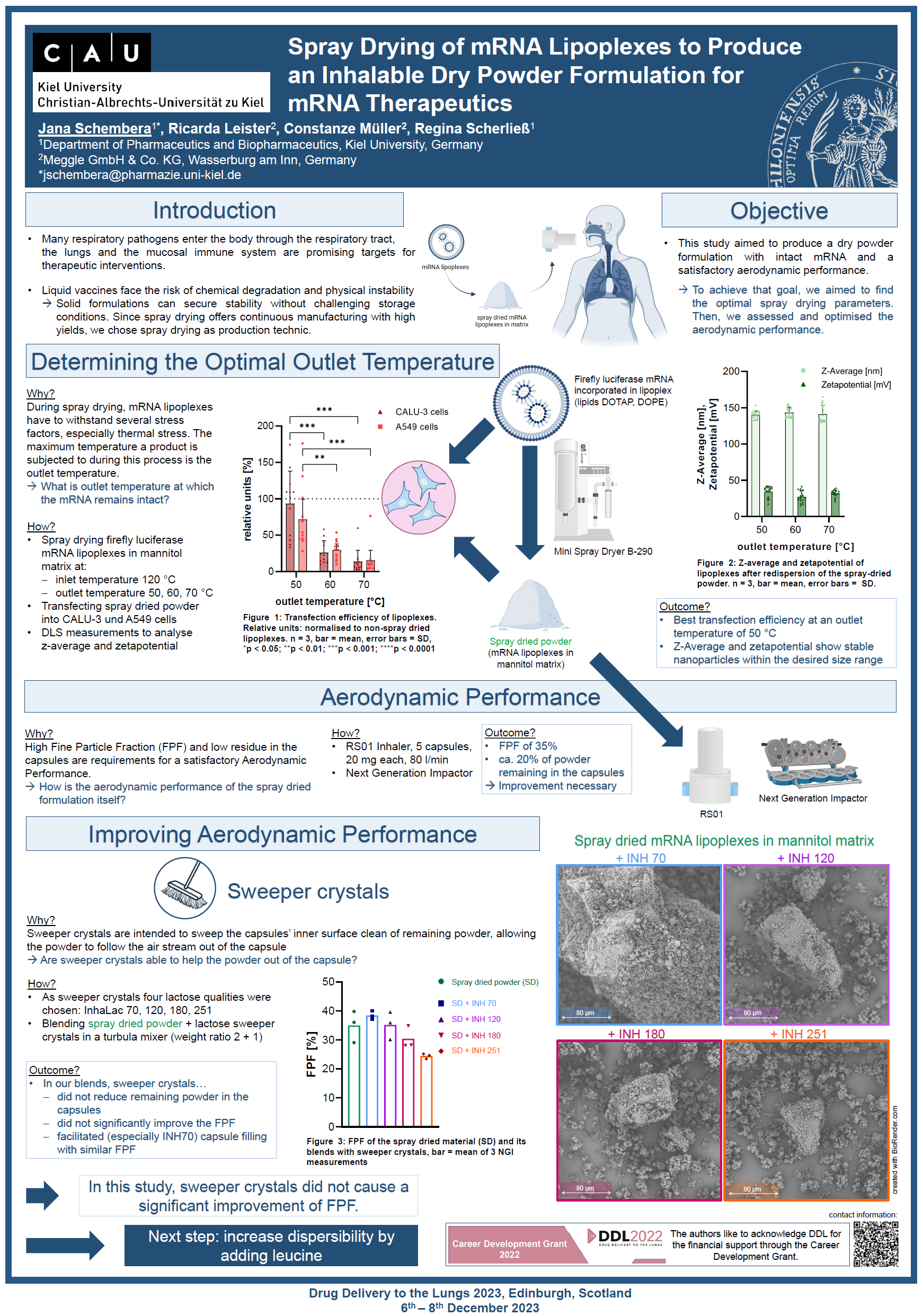 Spray Drying of mRNA Lipoplexes to Produce an Inhalable Dry Powder Formulation for mRNA Therapeutics